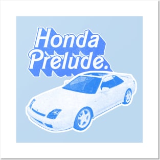 Honda Prelude (Blue) /// Original Retro Design Posters and Art